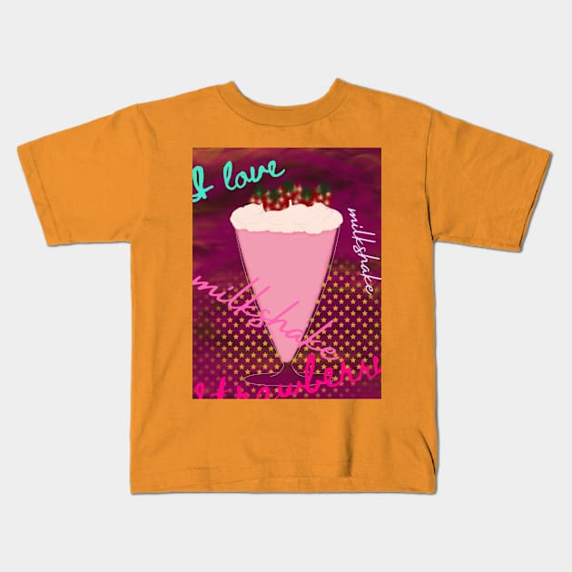 I love milkshake Kids T-Shirt by Prince